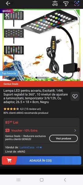 Lampa acvariu